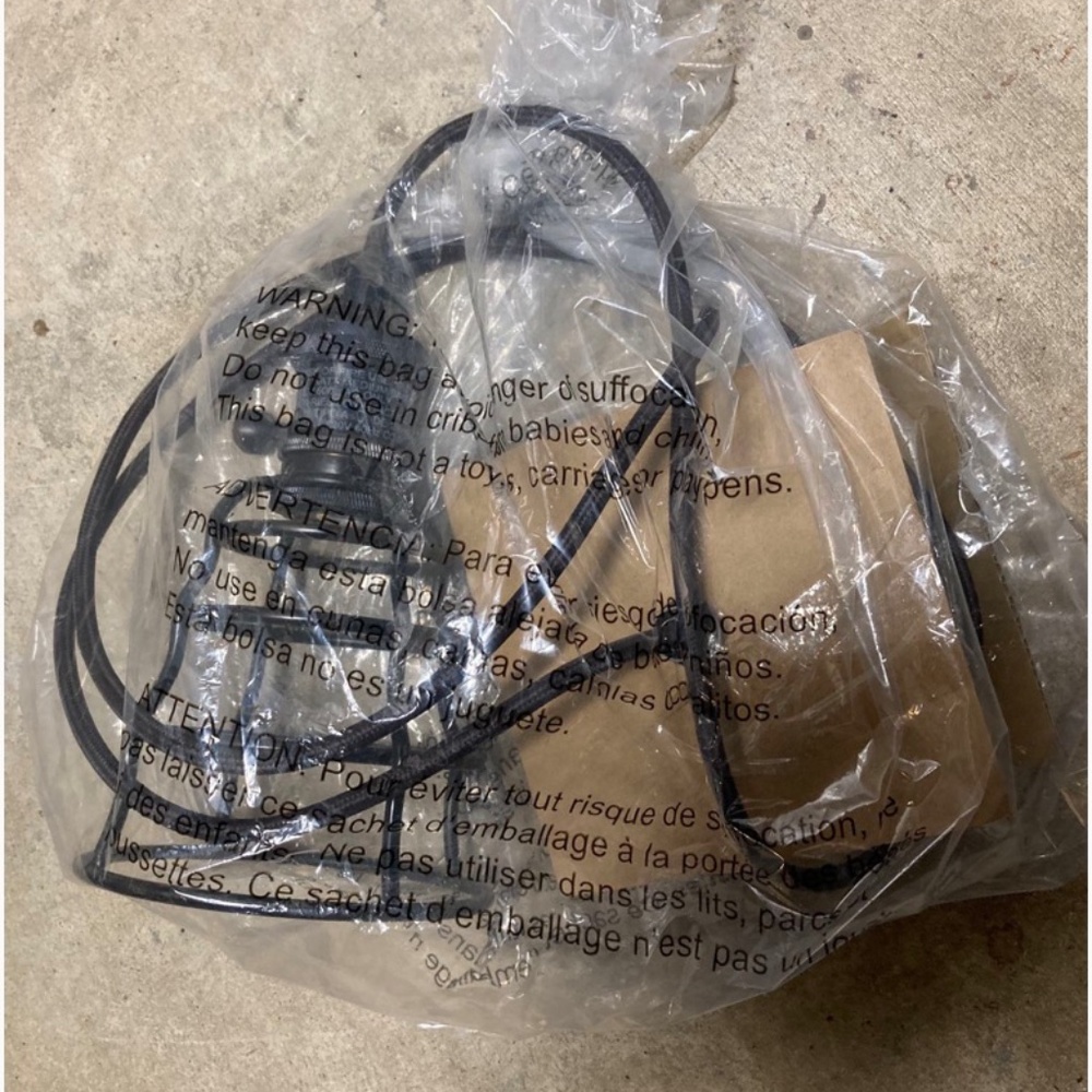 Bell Shaped Wrought Iron Pendant Lighting Fixture